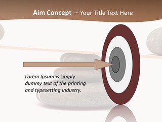 A Balance Scale With Rocks On Top Of It PowerPoint Template