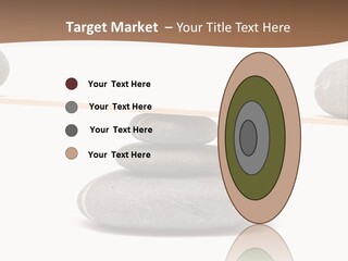 A Balance Scale With Rocks On Top Of It PowerPoint Template
