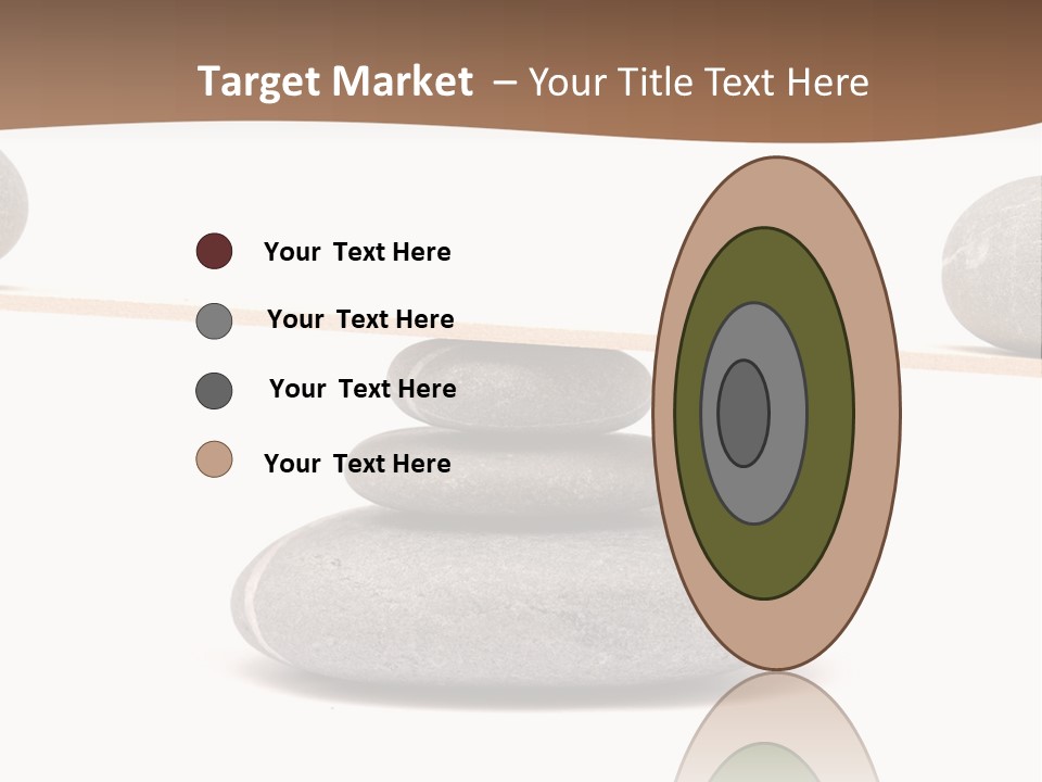 A Balance Scale With Rocks On Top Of It PowerPoint Template
