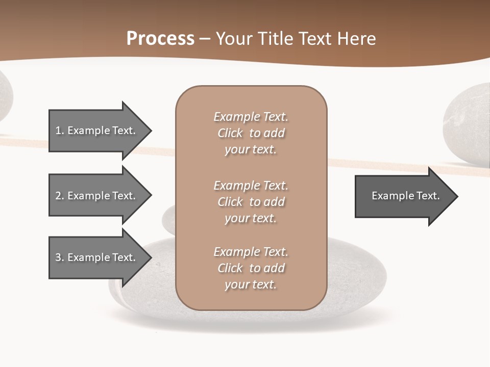 A Balance Scale With Rocks On Top Of It PowerPoint Template