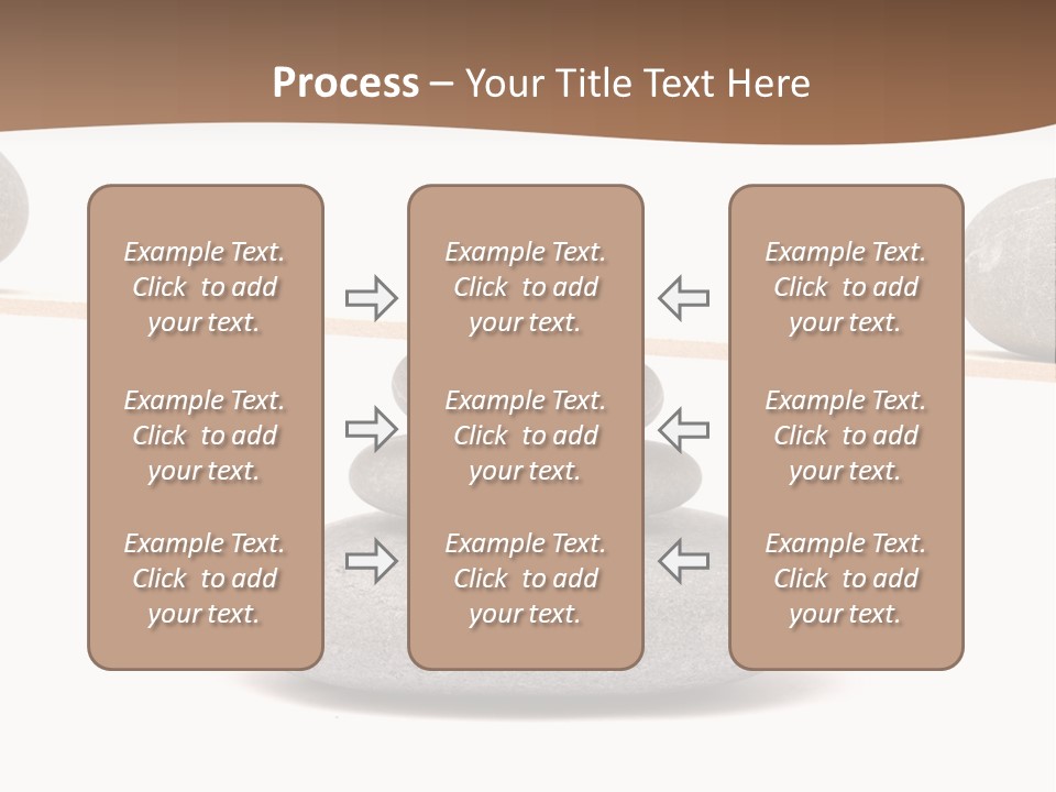 A Balance Scale With Rocks On Top Of It PowerPoint Template