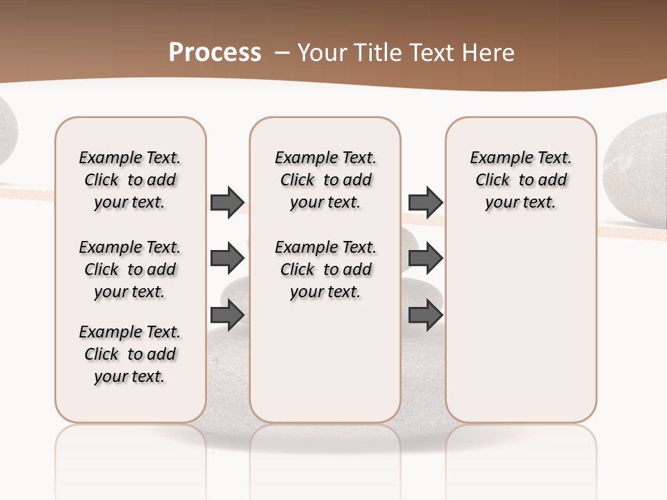 A Balance Scale With Rocks On Top Of It PowerPoint Template