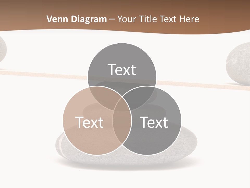 A Balance Scale With Rocks On Top Of It PowerPoint Template