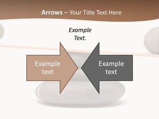A Balance Scale With Rocks On Top Of It PowerPoint Template