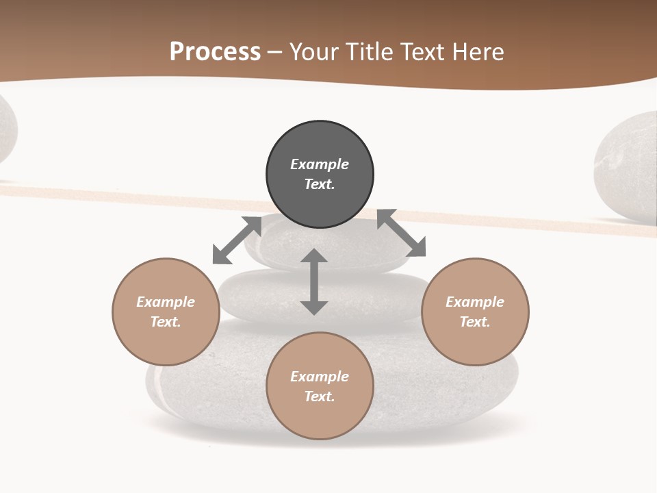 A Balance Scale With Rocks On Top Of It PowerPoint Template