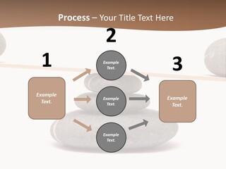 A Balance Scale With Rocks On Top Of It PowerPoint Template