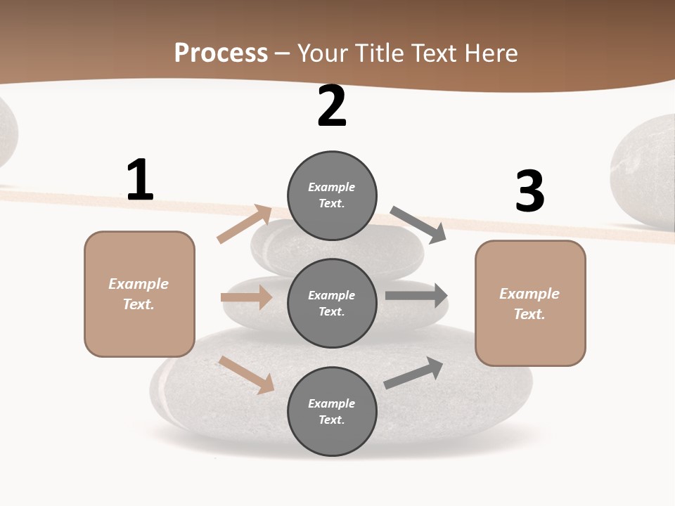 A Balance Scale With Rocks On Top Of It PowerPoint Template