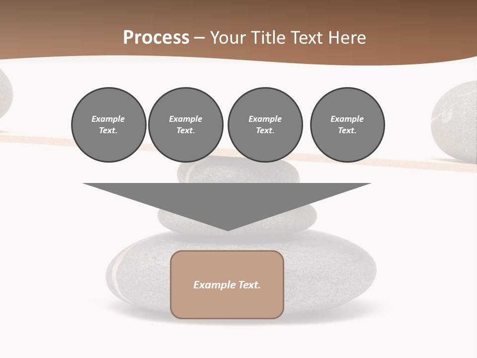 A Balance Scale With Rocks On Top Of It PowerPoint Template