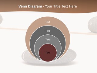 A Balance Scale With Rocks On Top Of It PowerPoint Template