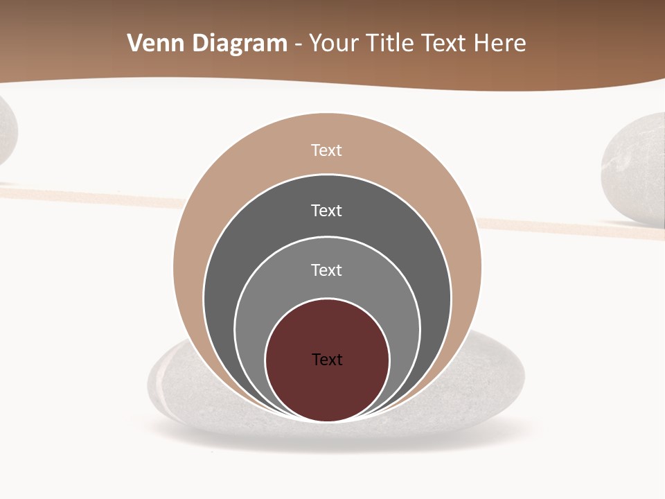 A Balance Scale With Rocks On Top Of It PowerPoint Template