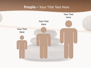 A Balance Scale With Rocks On Top Of It PowerPoint Template