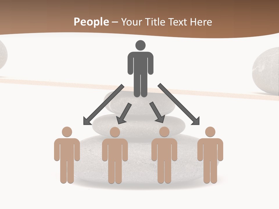 A Balance Scale With Rocks On Top Of It PowerPoint Template