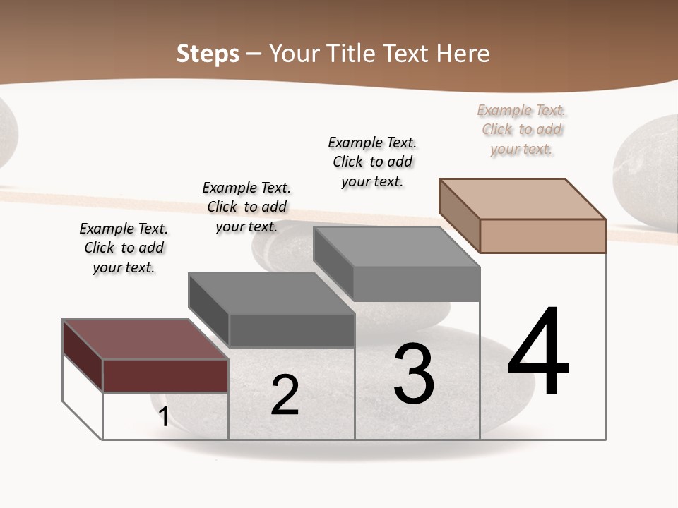 A Balance Scale With Rocks On Top Of It PowerPoint Template