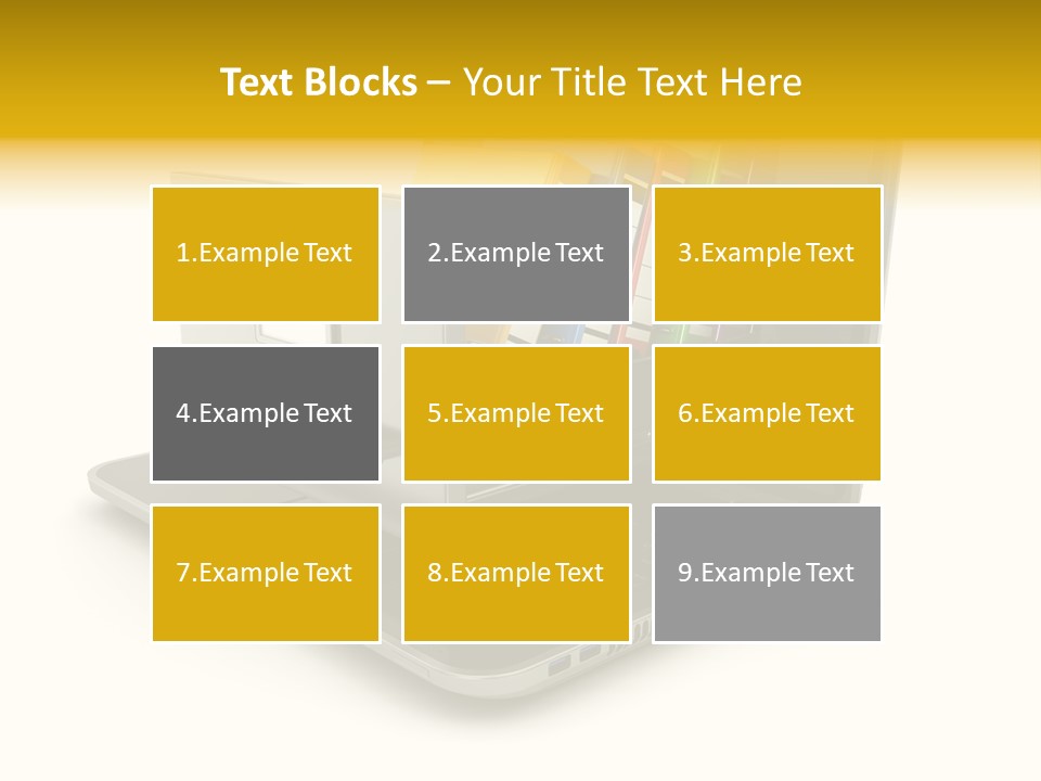 A Laptop With Folders On Top Of It PowerPoint Template