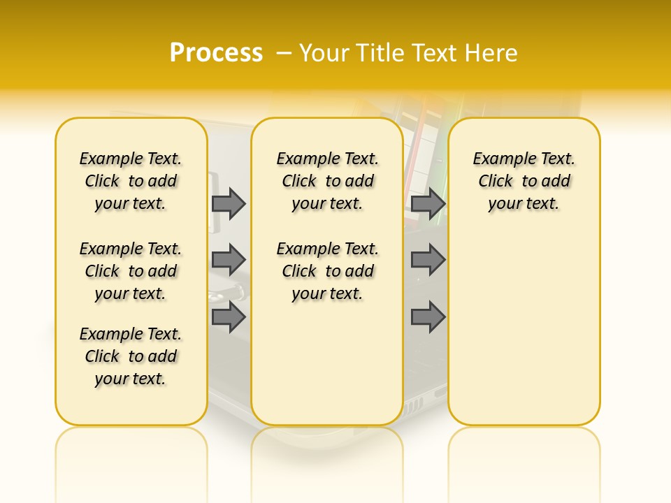 A Laptop With Folders On Top Of It PowerPoint Template