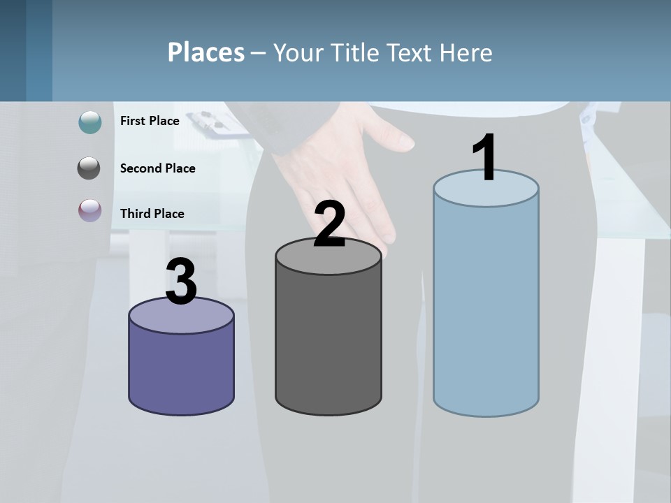 A Man And A Woman Holding Hands In A Meeting Room PowerPoint Template