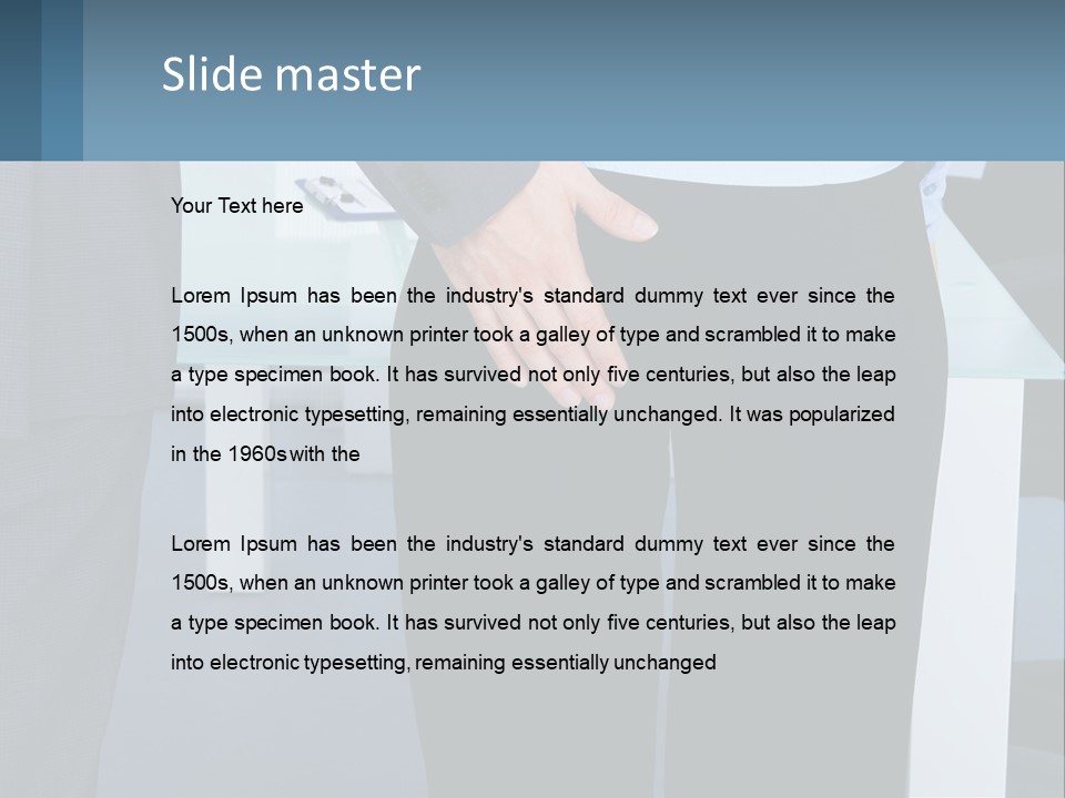 A Man And A Woman Holding Hands In A Meeting Room PowerPoint Template