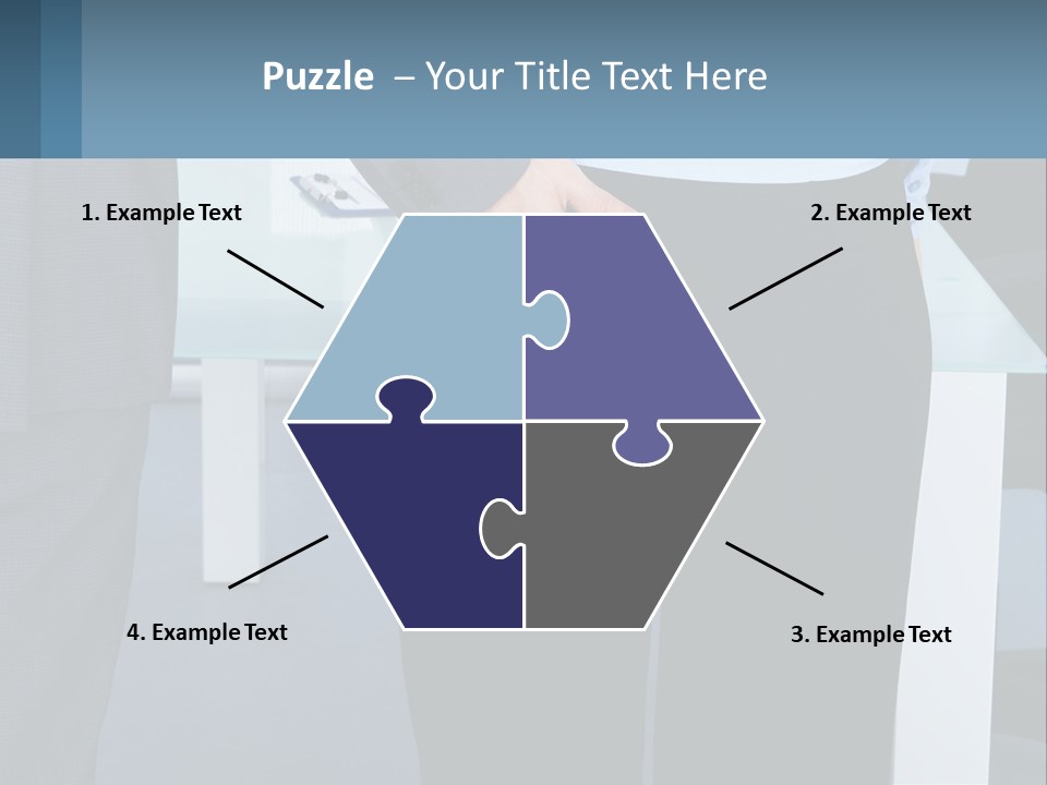 A Man And A Woman Holding Hands In A Meeting Room PowerPoint Template