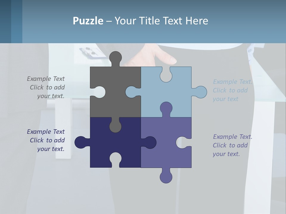 A Man And A Woman Holding Hands In A Meeting Room PowerPoint Template