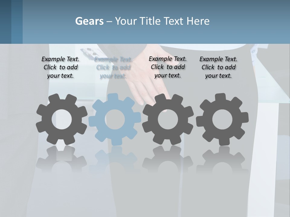 A Man And A Woman Holding Hands In A Meeting Room PowerPoint Template