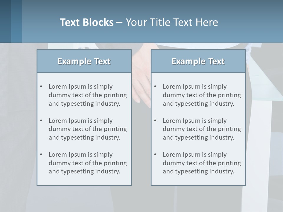 A Man And A Woman Holding Hands In A Meeting Room PowerPoint Template