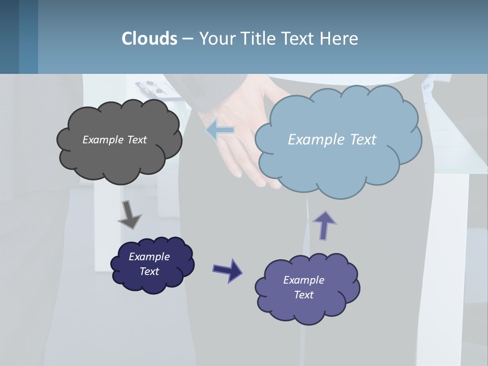 A Man And A Woman Holding Hands In A Meeting Room PowerPoint Template