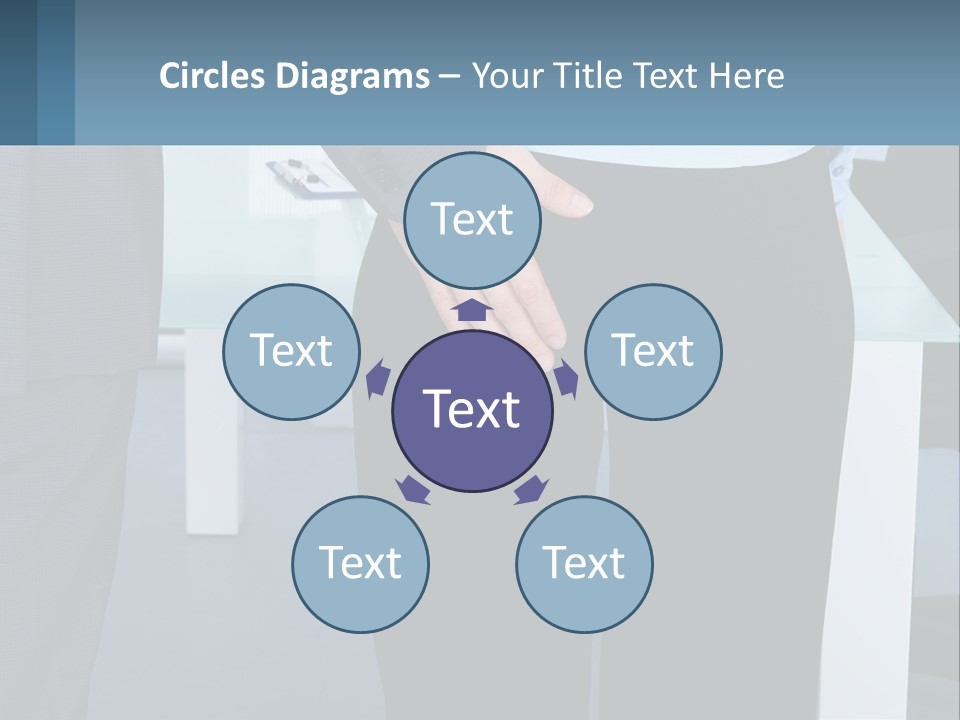 A Man And A Woman Holding Hands In A Meeting Room PowerPoint Template