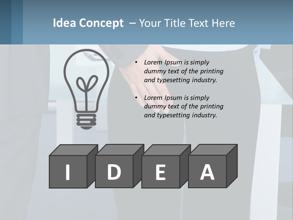 A Man And A Woman Holding Hands In A Meeting Room PowerPoint Template