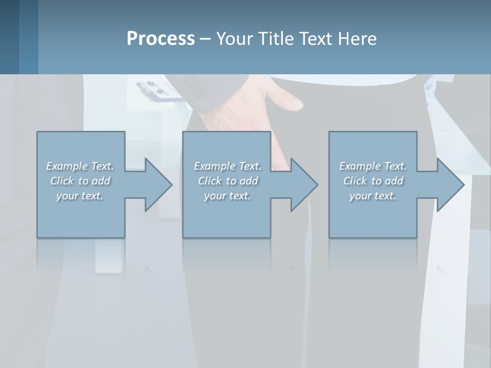 A Man And A Woman Holding Hands In A Meeting Room PowerPoint Template