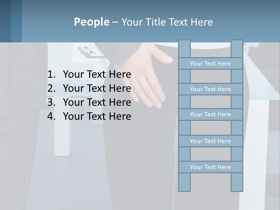 A Man And A Woman Holding Hands In A Meeting Room PowerPoint Template