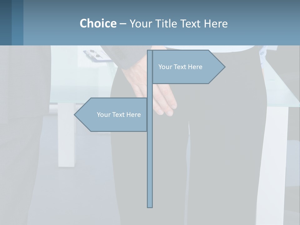 A Man And A Woman Holding Hands In A Meeting Room PowerPoint Template