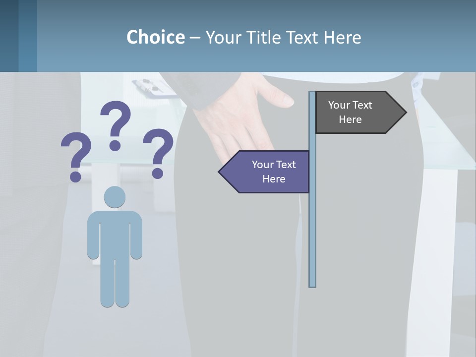 A Man And A Woman Holding Hands In A Meeting Room PowerPoint Template