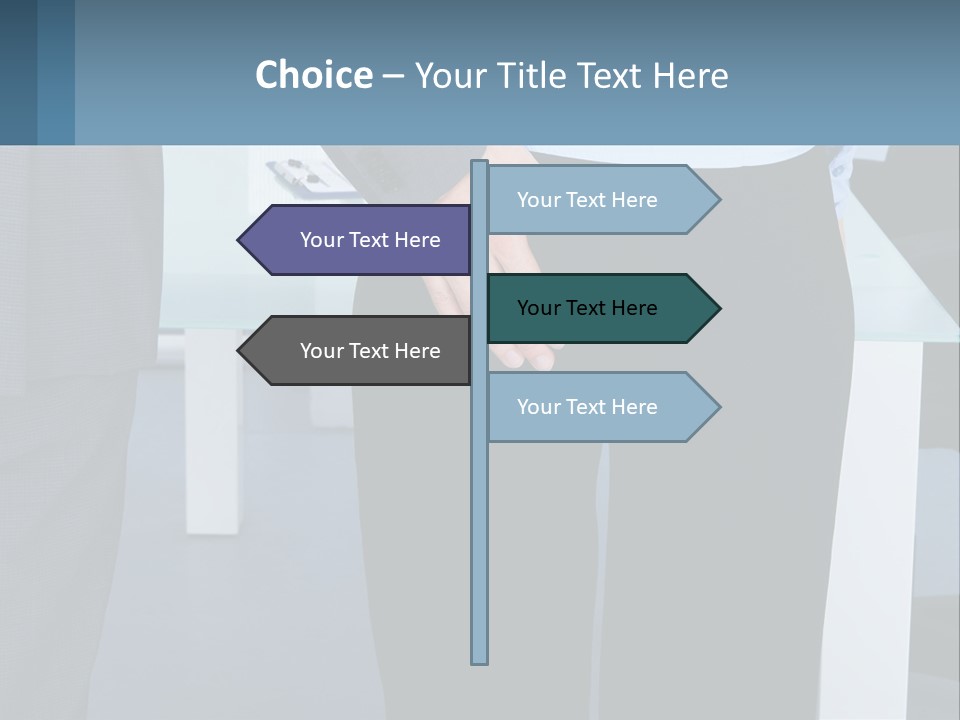 A Man And A Woman Holding Hands In A Meeting Room PowerPoint Template