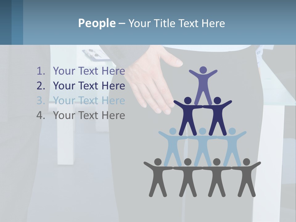 A Man And A Woman Holding Hands In A Meeting Room PowerPoint Template