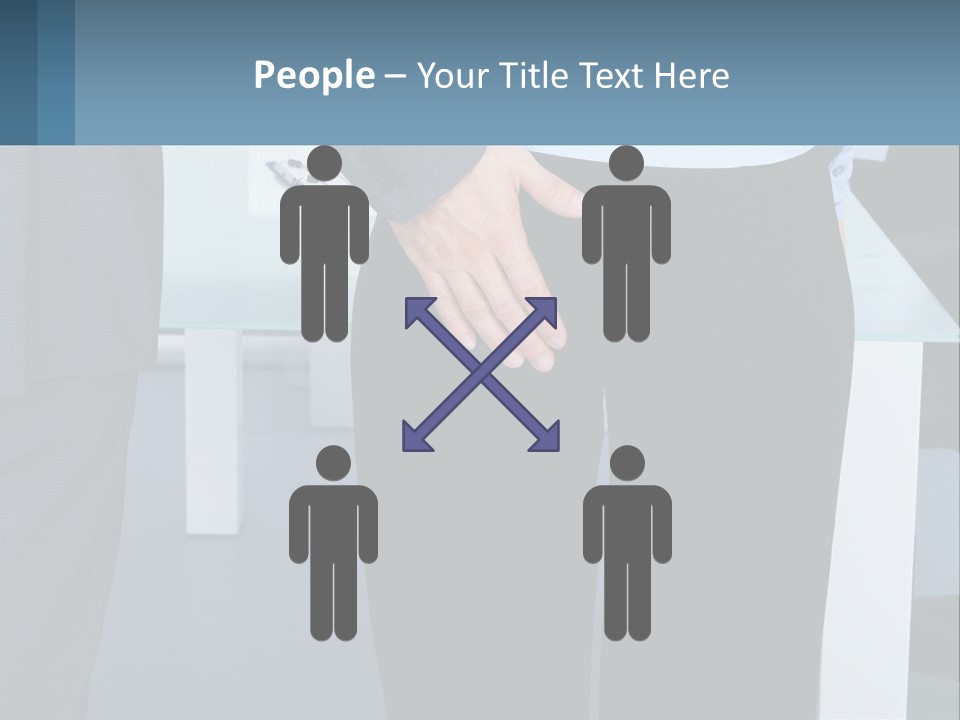 A Man And A Woman Holding Hands In A Meeting Room PowerPoint Template