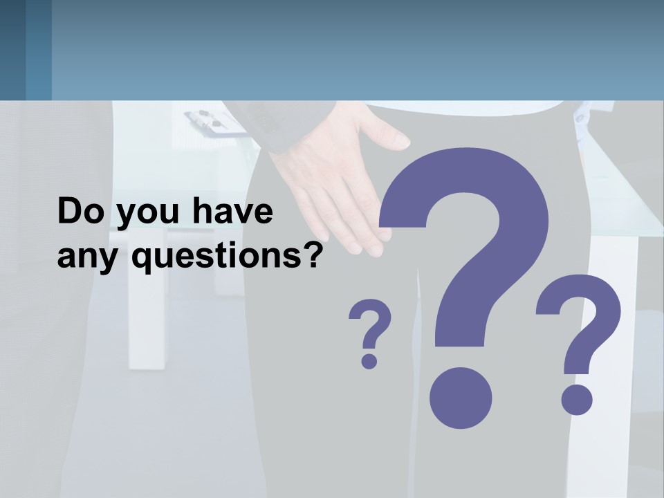 A Man And A Woman Holding Hands In A Meeting Room PowerPoint Template