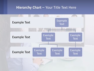 A Woman Looking At A Computer Screen With A Group Of People On It PowerPoint Template