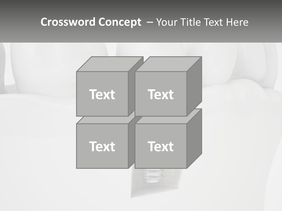 A Tooth With A Dental Implant On Top Of It PowerPoint Template