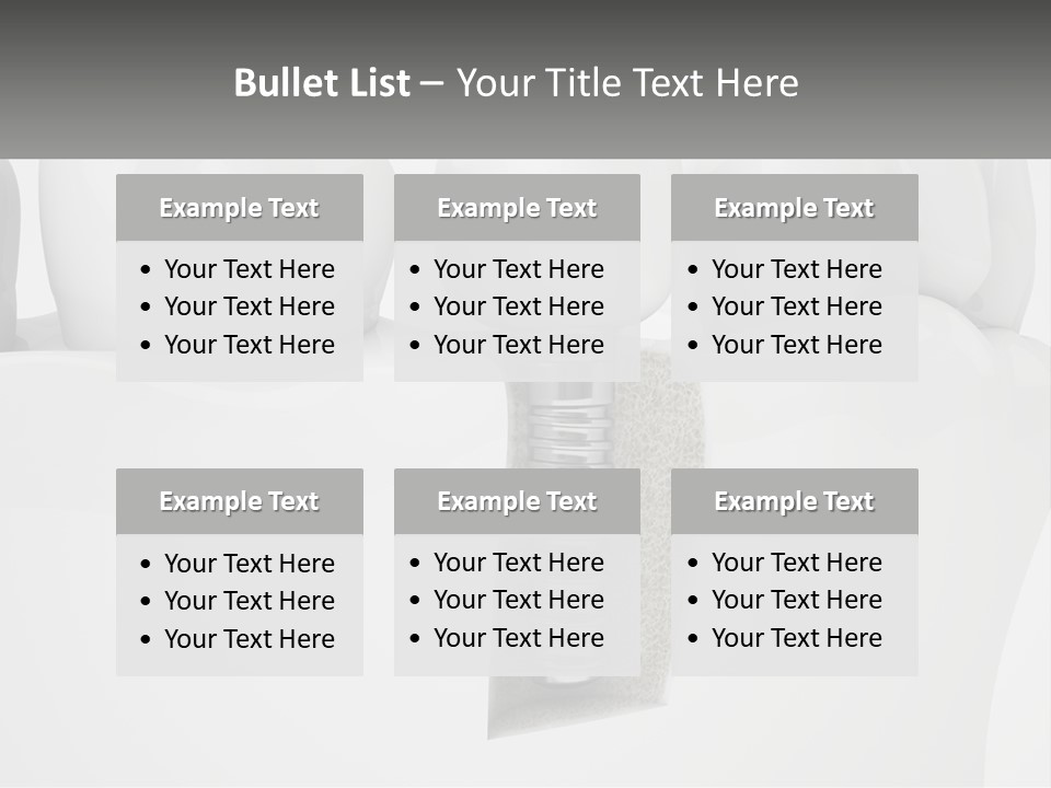 A Tooth With A Dental Implant On Top Of It PowerPoint Template