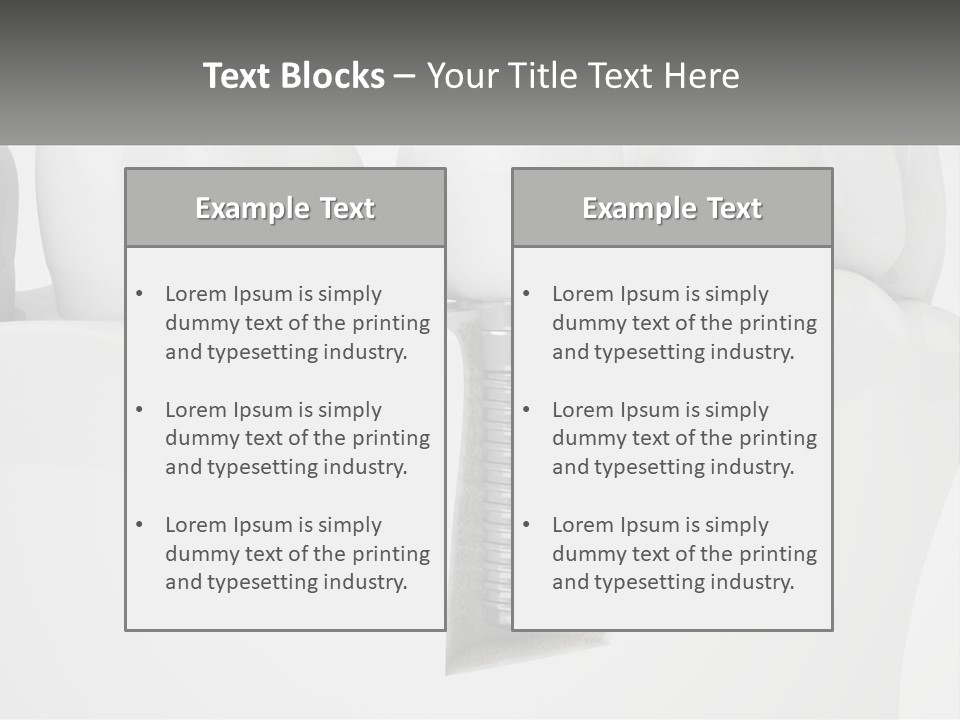 A Tooth With A Dental Implant On Top Of It PowerPoint Template
