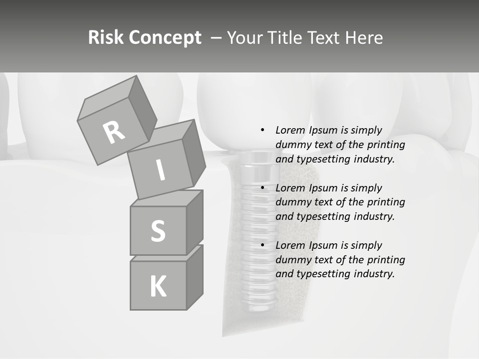 A Tooth With A Dental Implant On Top Of It PowerPoint Template