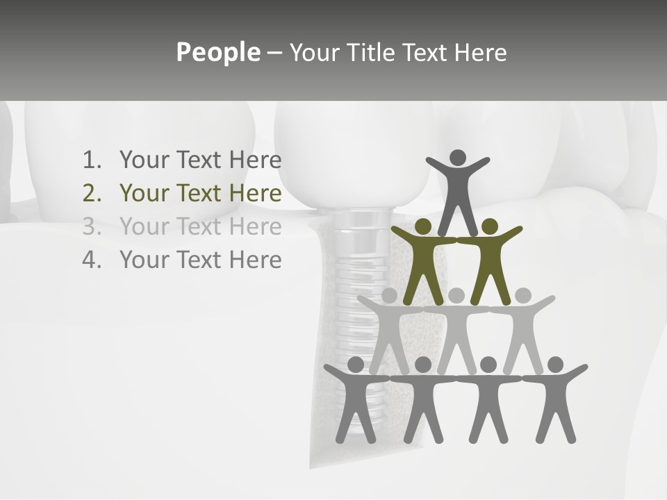 A Tooth With A Dental Implant On Top Of It PowerPoint Template