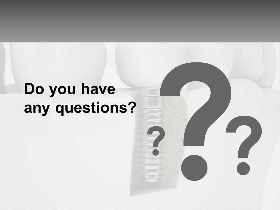 A Tooth With A Dental Implant On Top Of It PowerPoint Template