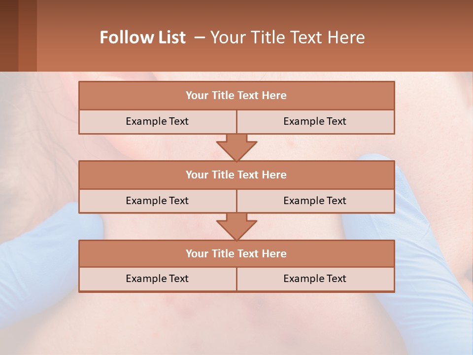 A Woman With Acne On Her Face And Blue Gloves PowerPoint Template