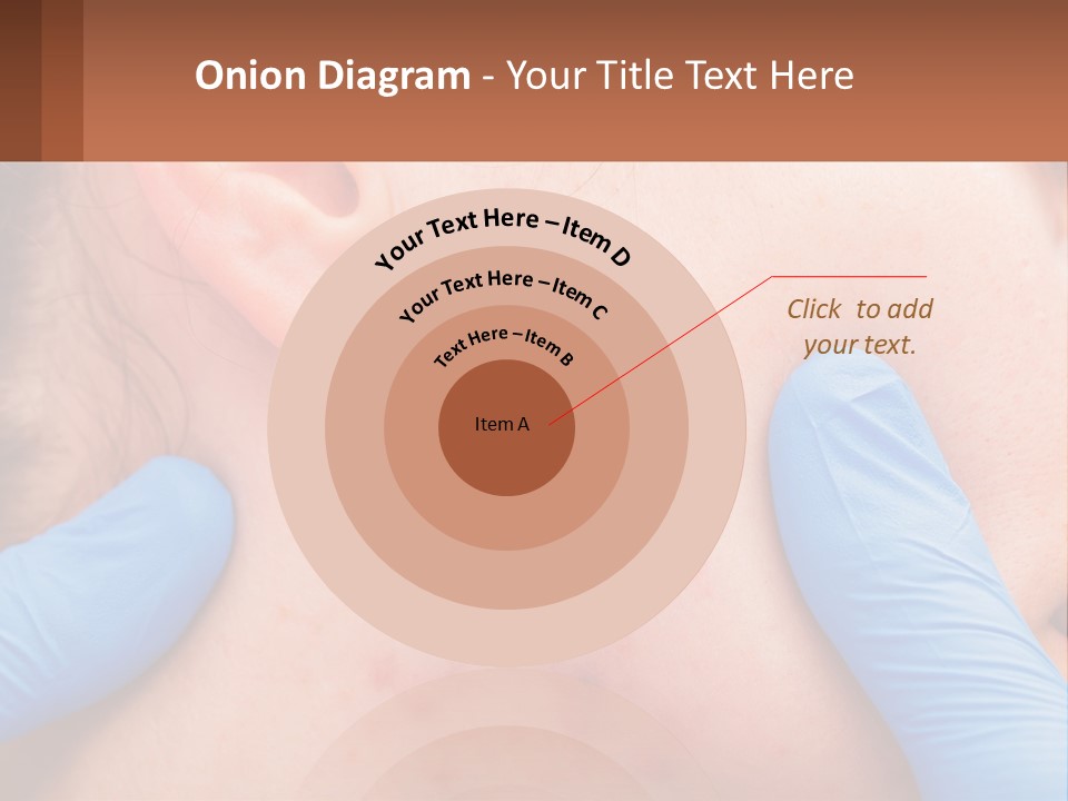 A Woman With Acne On Her Face And Blue Gloves PowerPoint Template