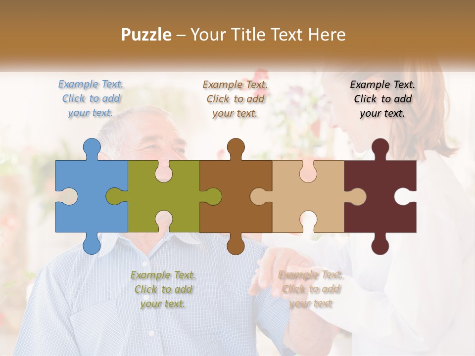 A Woman Shaking Hands With A Man In A White Shirt PowerPoint Template