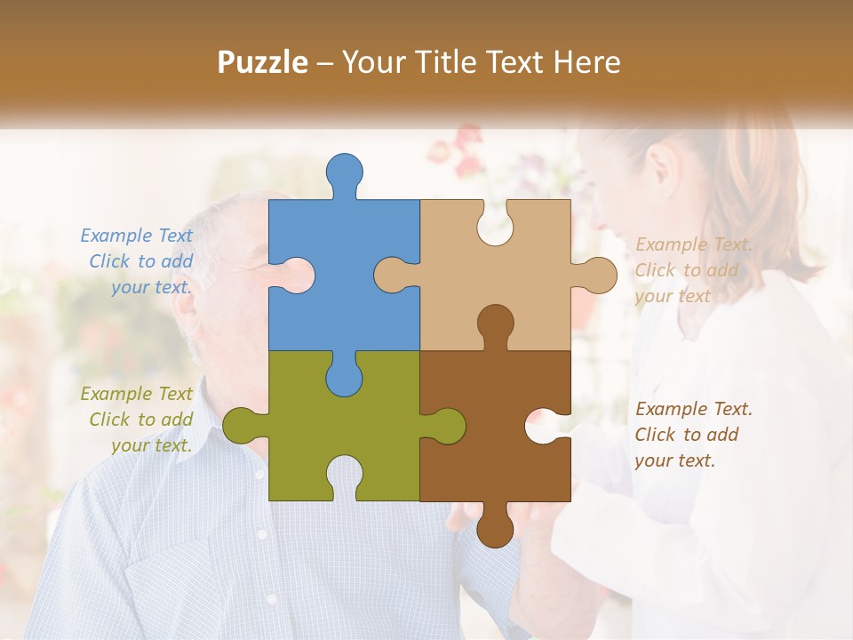 A Woman Shaking Hands With A Man In A White Shirt PowerPoint Template