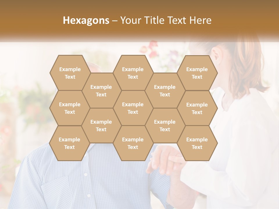 A Woman Shaking Hands With A Man In A White Shirt PowerPoint Template