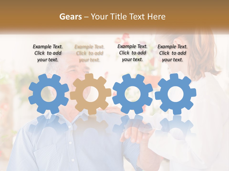 A Woman Shaking Hands With A Man In A White Shirt PowerPoint Template