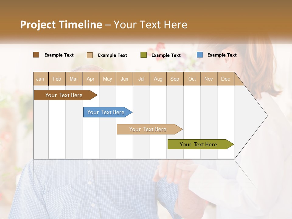 A Woman Shaking Hands With A Man In A White Shirt PowerPoint Template